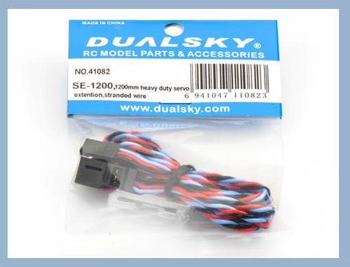 Dual Sky DSA-41082 Servo Extension Lead 1200mm Heavy Duty Twisted with Safety Clip