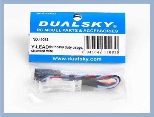 Dual Sky DSA-41083 Servo Y Lead Heavy Duty Twisted with Safety Clip