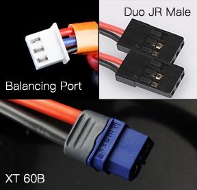 Dual Sky DSB-31531 4000mAh 2S 7.4V 20C LiPo Receiver Battery with Servo and XT60 Connector