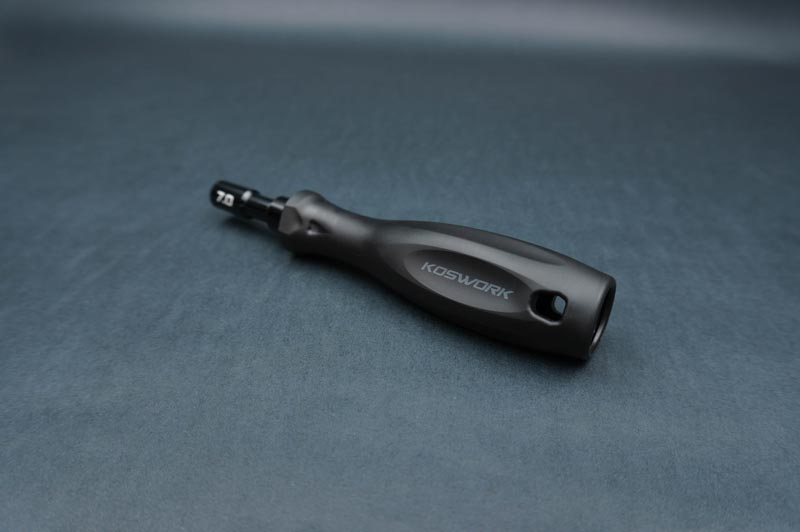 Koswork KOS13204-N7 Hard Coated Aluminum 7mm Compact Wheel Nut Driver (For 4mm nut) (9003645010157)
