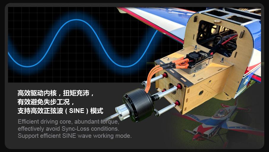 Dual Sky DSE-42286 Summit 180XHV 180Amp 5-14S Brushless Aircraft Electronic Speed Controller