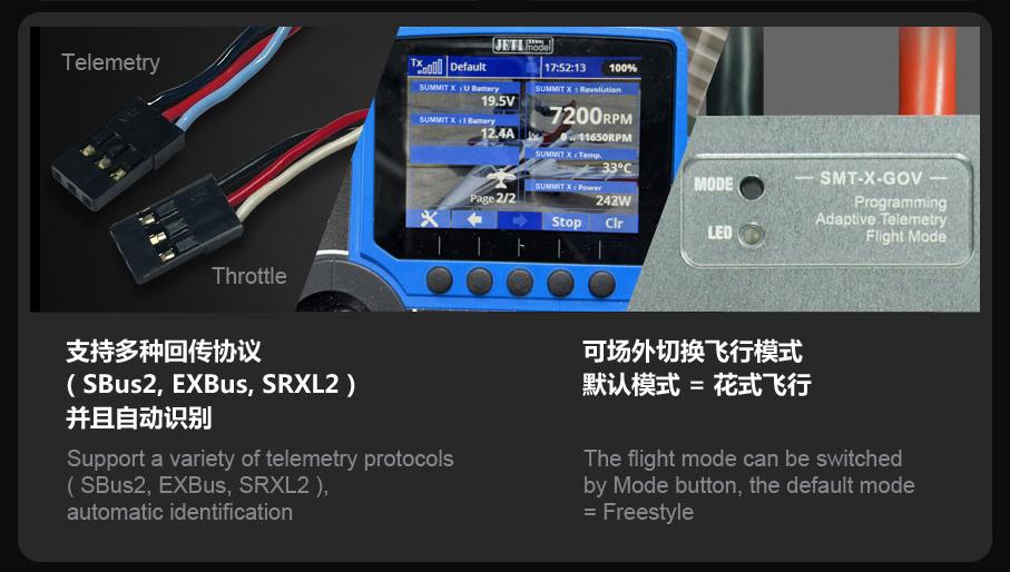 Dual Sky DSE-42286 Summit 180XHV 180Amp 5-14S Brushless Aircraft Electronic Speed Controller