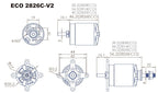 Dual Sky DSM-51667 ECO V2 2826C 850KV Brushless Outrunner Motor