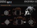 Dual Sky DSM-51853 XM2838EA-10 V3 1250KV 396W Brushless Outrunner Motor