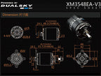 Dual Sky DSM-51859 XM3548EA-10 V3 740KV 800W Brushless Outrunner Motor
