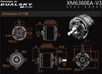 Dual Sky DSM-51871 XM6360EA-19 V3 220KV Brushless Outrunner Motor