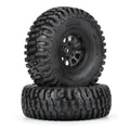 Duratrax Fossil Front/Rear 1.9in Assembled Black Kodiak RC Wheel & Tyre Set 1/10 Scale
