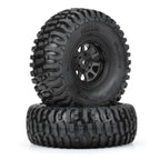 Duratrax Fossil Front/Rear 1.9in Assembled Black Kodiak RC Wheel & Tyre Set 1/10 Scale