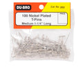 Dubro 253 Nickel Plated T-PINS 1 1/4 100 (8225536016621)
