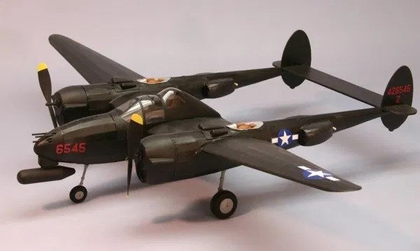 Dumas #324 Plane Kit: 30" Lockheed P-38F/M Lightning - Rubber Powered Flying Model - Hobby City NZ (7647768412397)