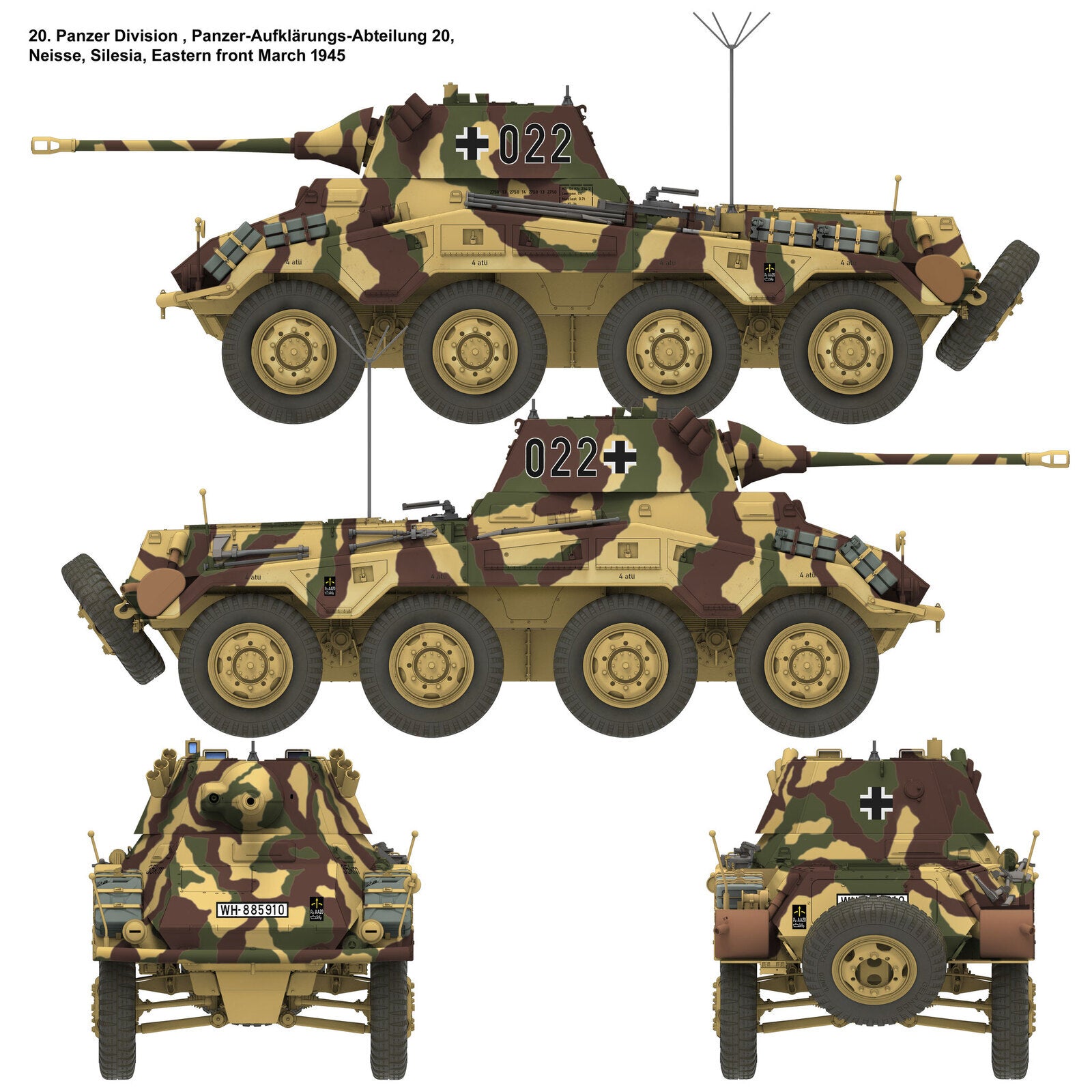 Daswerk 16006 1/16 Sd.Kfz. 234/2 Puma (9120460505325)