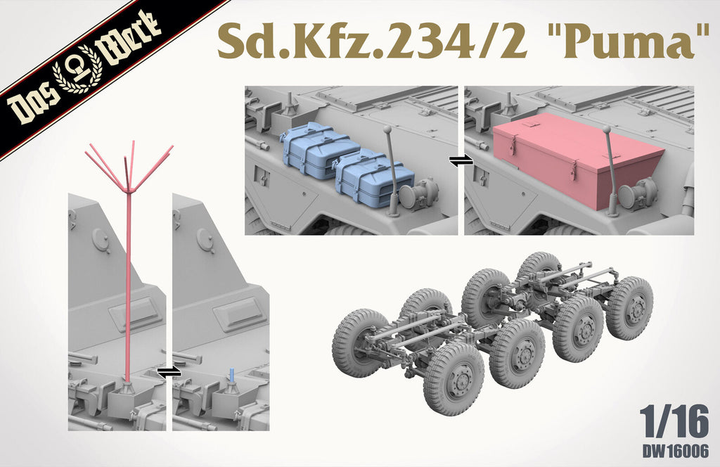 Daswerk 16006 1/16 Sd.Kfz. 234/2 Puma (9120460505325)