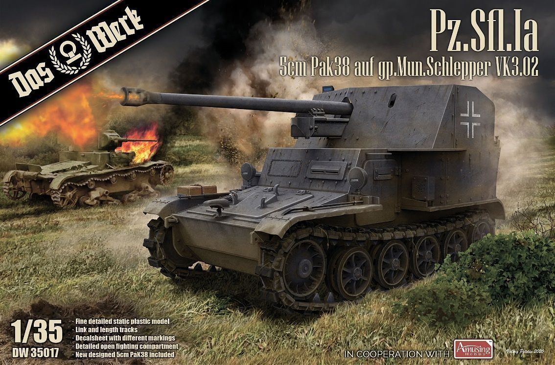Daswerk 35017 1/35 Pz.Sfl. Ia - 5cm Pak 38 auf gp. Mun Schlepper (9120460931309)