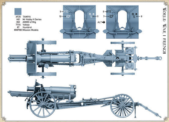 Das Werk DW35022 1/35 French 155mm C17S howitzer Plastic Model Kit (9120449659117)