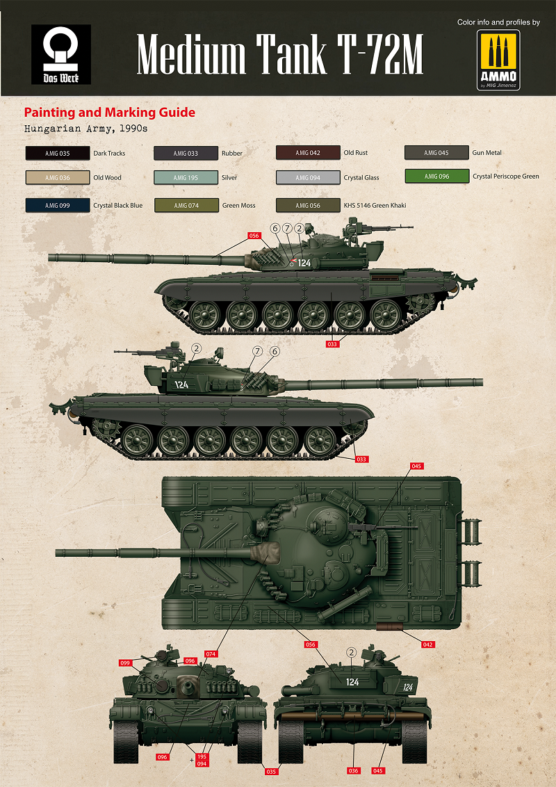 Daswerk 35032 1/35 Medium Tank T72M (9120461127917)