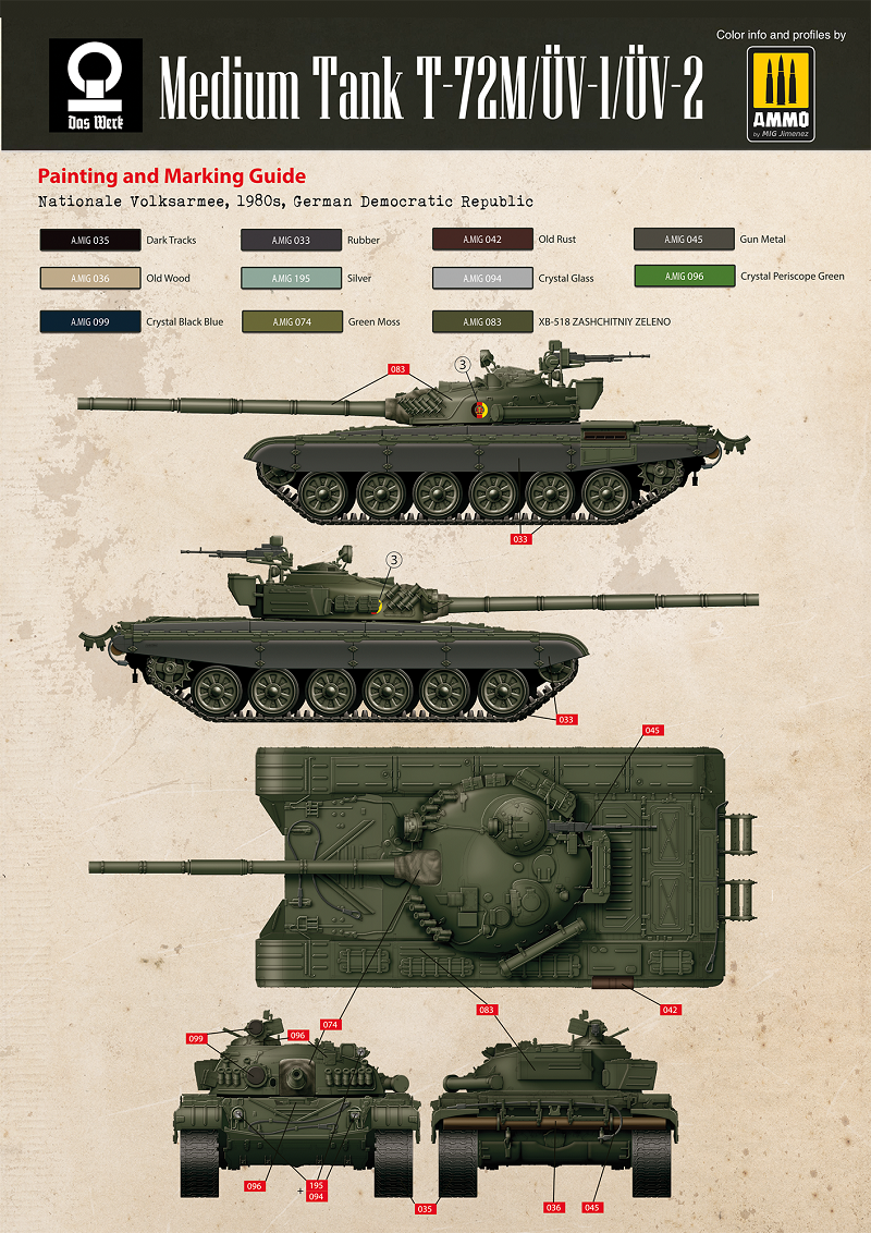 Daswerk 35032 1/35 Medium Tank T72M (9120461127917)