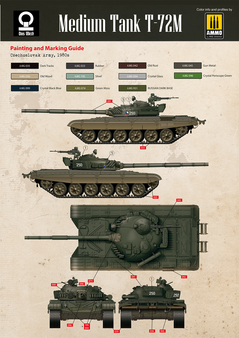 Daswerk 35032 1/35 Medium Tank T72M (9120461127917)