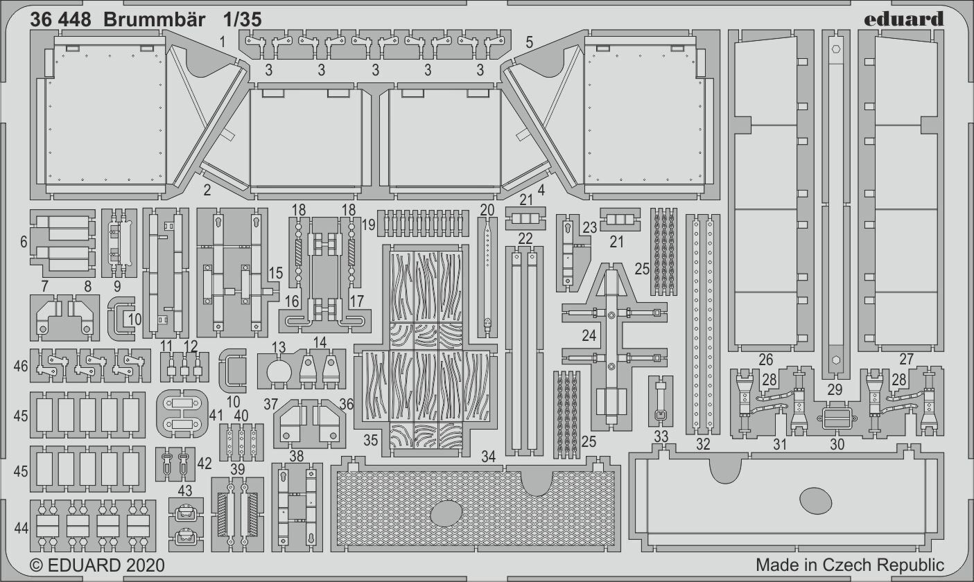 Eduard 36448 1/35 Brummbar Photo etched set (8966295486701)