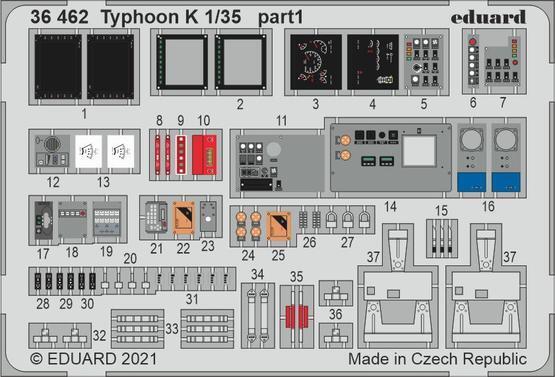 Eduard 36462 1/35 Typhoon K Photo etched parts (8966295683309)