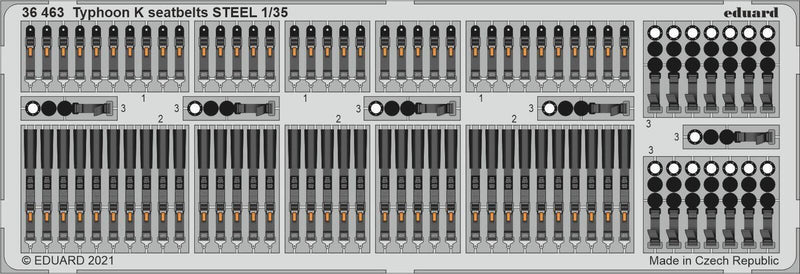 Eduard 36463 1/35 Typhoon K seatbelts STEEL Photo etched parts - Hobby City NZ (8966295716077)