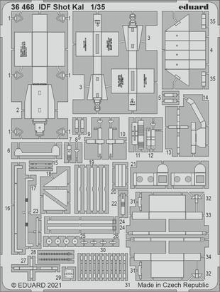 Eduard 36468 1/35 IDF Shot Kal Photo etched parts (8966295748845)