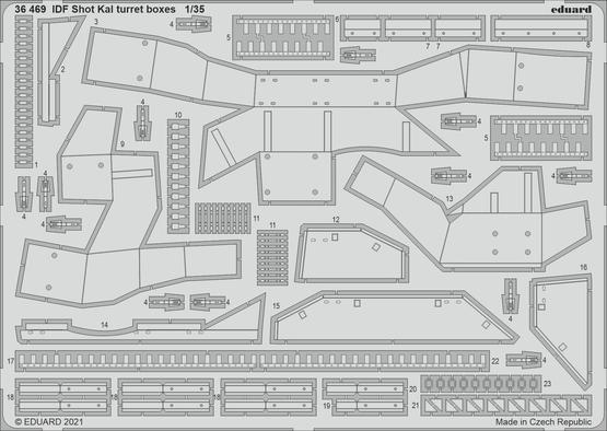 Eduard 36469 1/35 IDF Shot Kal turret boxes Photo etched parts (8966295781613)