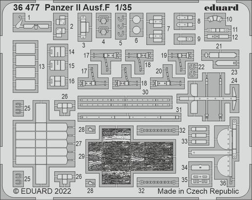 Eduard 36477 1/35 Panzer Ausf. F Photo Etch Set (Academy) (8966295912685)