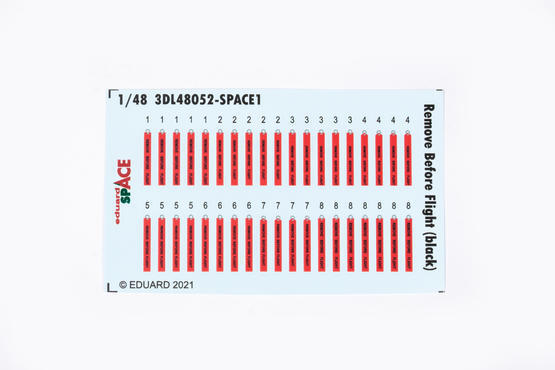 Eduard 3DL48052 1/48 Remove before Flight (black) Space Decals - Hobby City NZ (8966296699117)