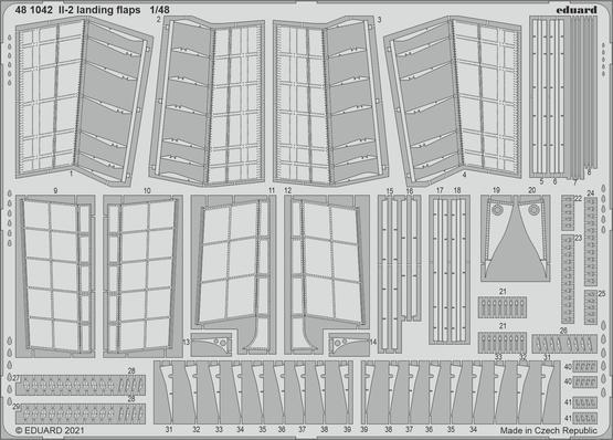 Eduard 481042 1/48 IL-2 landing flaps Photo etched parts (8966297551085)