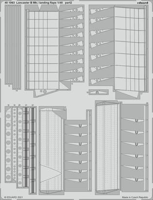 Eduard 481063 1/48 Lancaster B Mk.I landing flaps Photo etched set - Hobby City NZ (8966297944301)