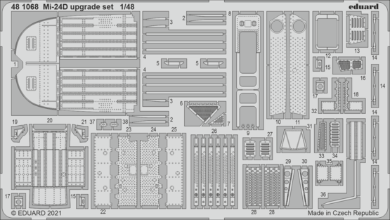 Eduard 481068 1/48 Mi-24D upgrade set Photo etched parts (8966298009837)