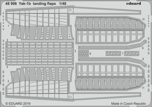 Eduard 48996 1/48 Yak-1b landing flaps Photo-etch set (Zvezda) - Hobby City NZ (8966298665197)