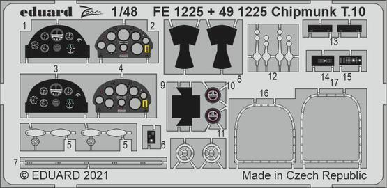 Eduard 491225 1/48 Chipmunk T.10 Photo etched parts - Hobby City NZ (8966298927341)