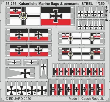 Eduard 53256 1/350 Kaiserlische Marine flags & pennants STEEL Photo etched parts (8966299746541)