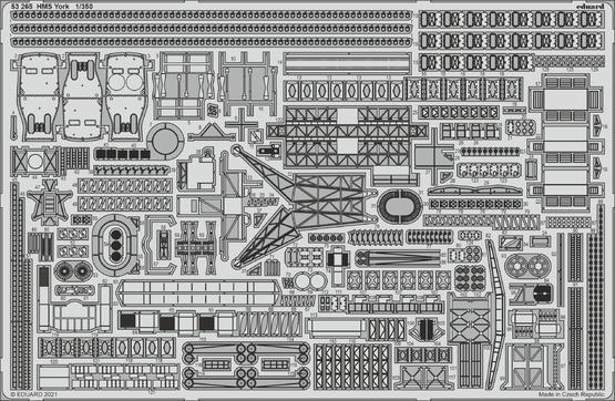 Eduard 53265 1/350 HMS York Photo etched parts - Hobby City NZ (8966299779309)