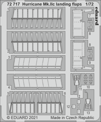Eduard 72717 1/72 Hurricane Mk. IIc landing flaps Photo etched parts (8966304760045)