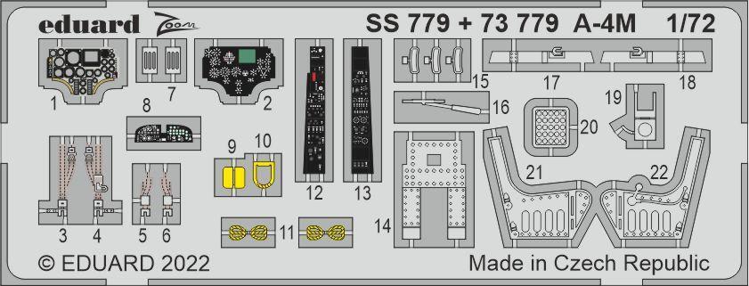 Eduard 73779 1/72 A-4M Photo etched set (8966306595053)