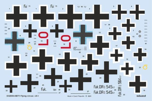 Eduard D32008 1/32 Flying circus / JG I Decals - Hobby City NZ (8966308331757)