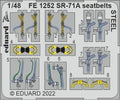 Eduard FE1252 1/48 SR-71A (Revell) Seatbelts Steel Colour Photo Etch Set (8966311182573)