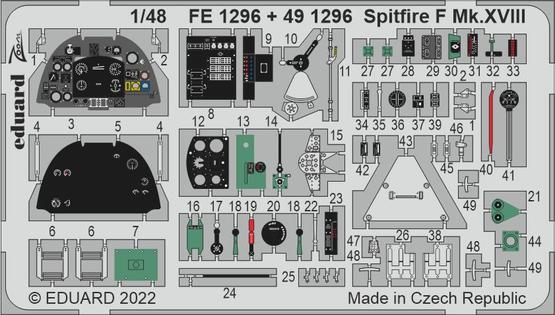 Eduard FE1296 1/48 Spitfire F Mk.XVIII Photo etched parts (8966311346413)