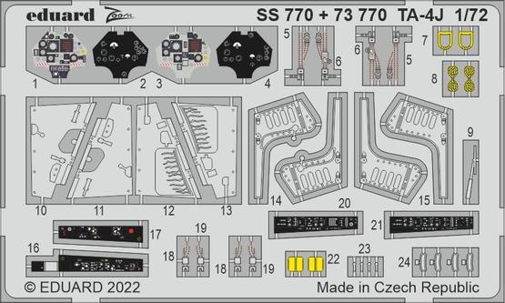Eduard SS770 1/72 TA-4J Photo etched parts - Hobby City NZ (8966312558829)