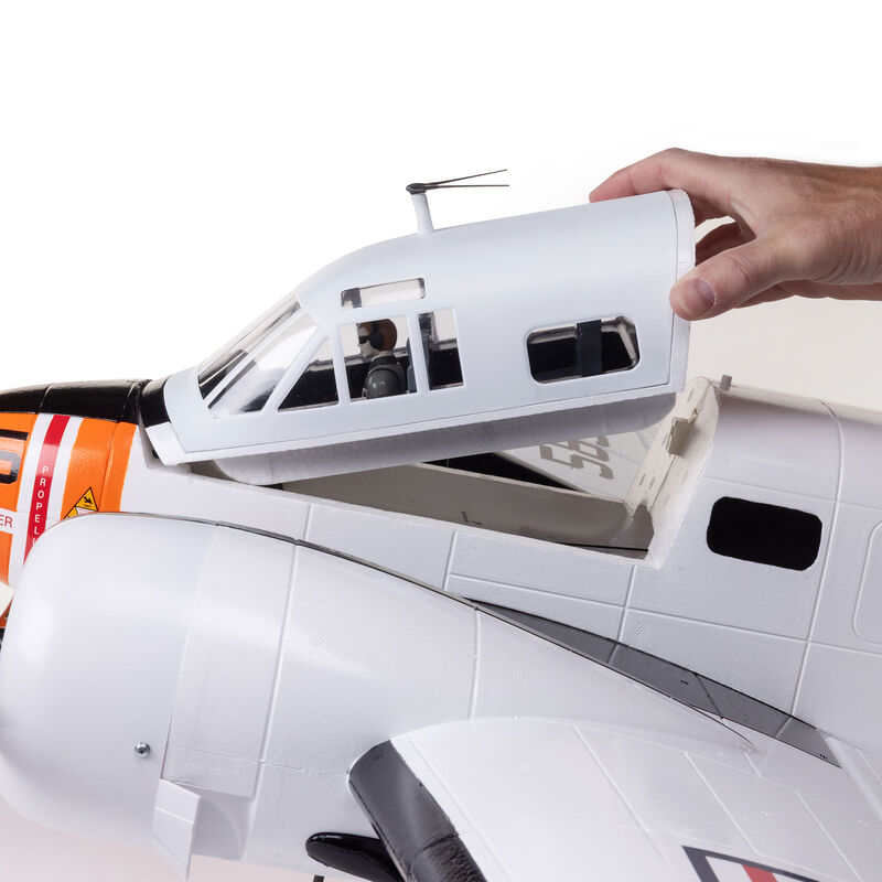 E-Flite 1.5m Beechcraft D18/RC-45J Bind and Drive Basic with AS3X+ and SAFE Select RC Plane (11)
