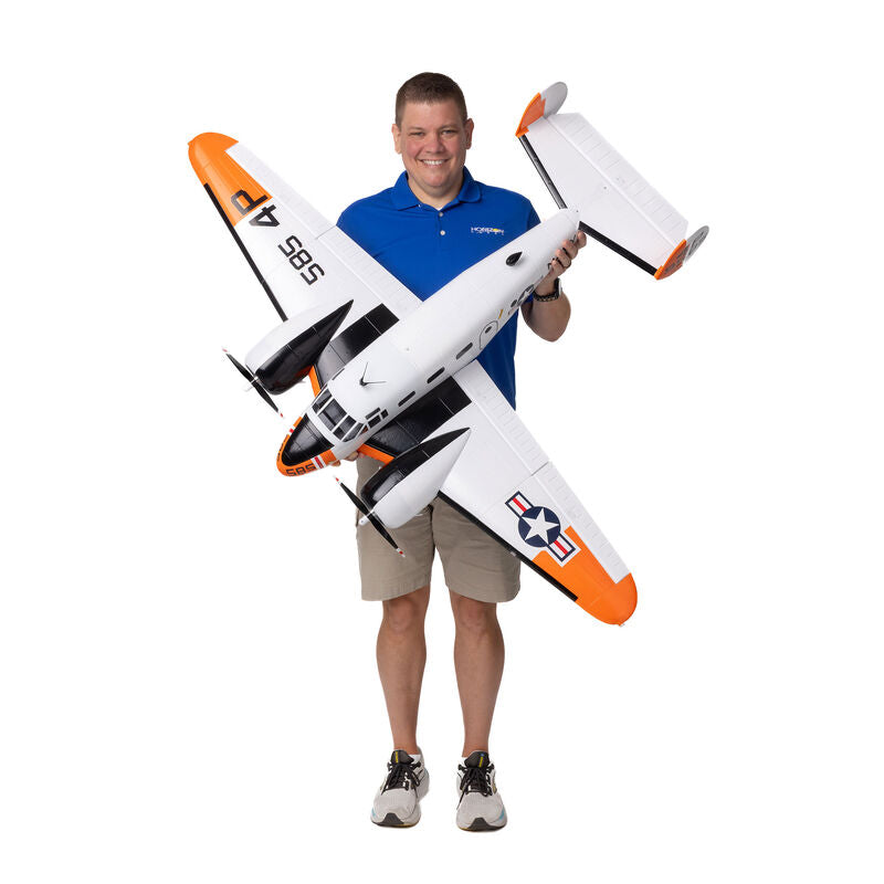 E-Flite 1.5m Beechcraft D18/RC-45J Bind and Drive Basic with AS3X+ and SAFE Select RC Plane (4)