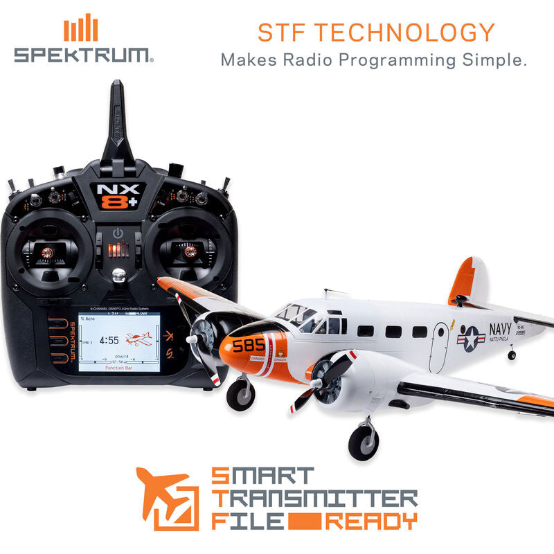 E-Flite 1.5m Beechcraft D18/RC-45J Bind and Drive Basic with AS3X+ and SAFE Select RC Plane (2)