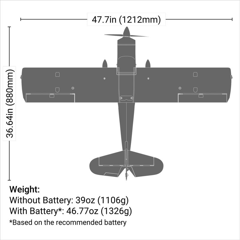 E-Flite Decathlon RJG 1.2m BNF Basic with AS3X and SAFE Select RC Plane - EFL09250