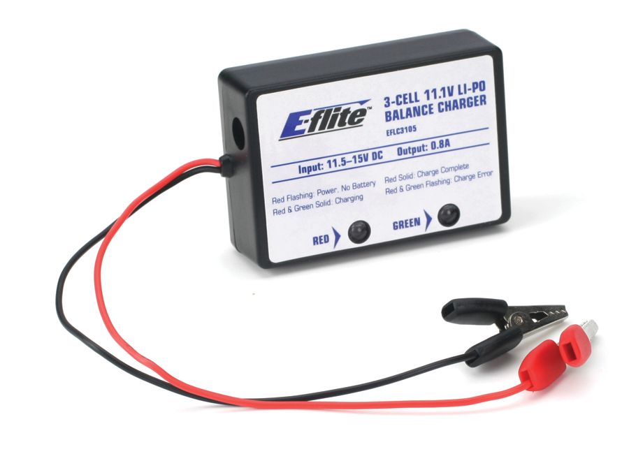 E-flite 00EFLC3105 3-Cell LiPo Balancing Charger 0.8A (8347080786157)