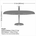 E-flite UMX Conscendo BNF Basic with AS3X and SAFE Select RC Glider - EFLU32050