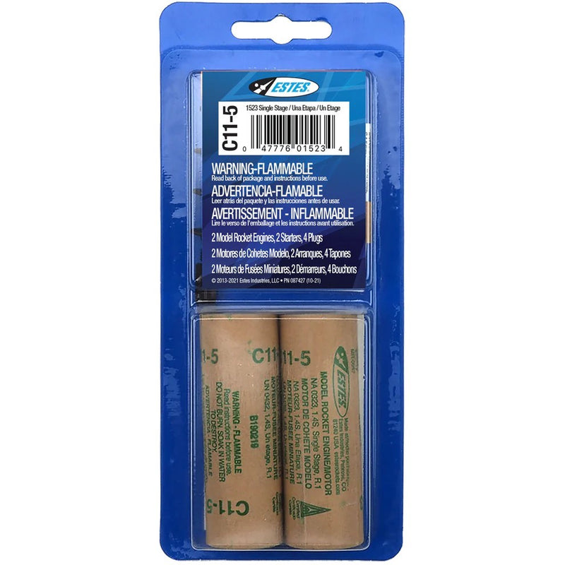 Estes 1523 C ROCKET ENGINE C11-5 (2 PC/PK) 24MM (8346769719533)