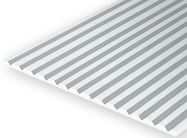 Evergreen 2040 White Styrene V-Groove Siding - 0.02 x 6 x 12" (0.5 x 152 x 305mm) (7647764414701)