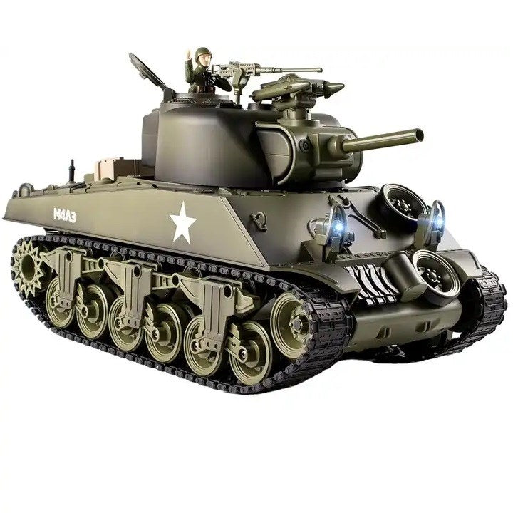 EXA WWII USA M4A3 Battle Ready To Run RC Tank 1/18 Scale